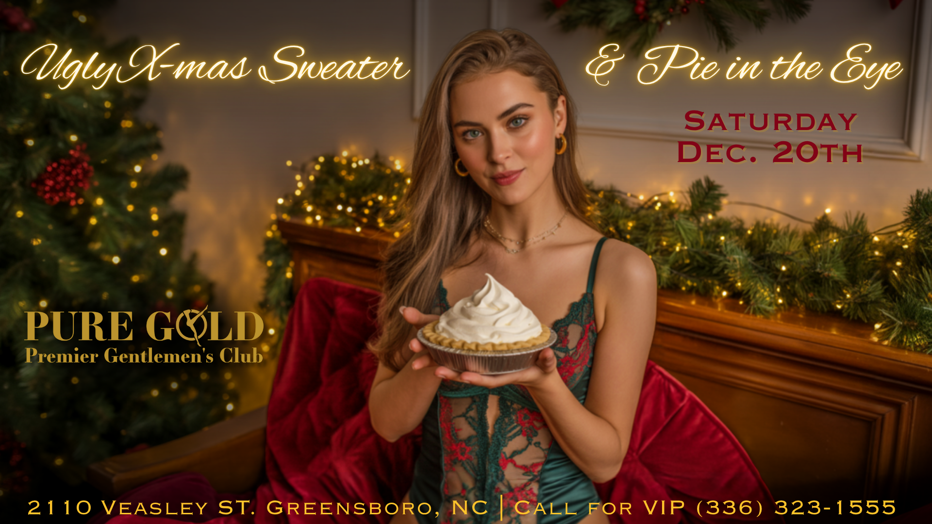 Ugly Christmas Sweater Pie in the Eye